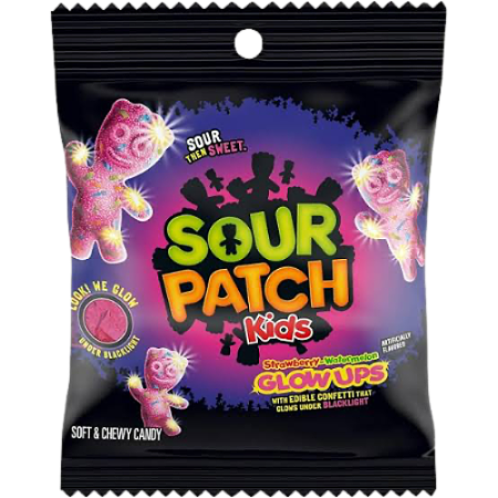Sour patch kids straw-watermelon glowups 87g