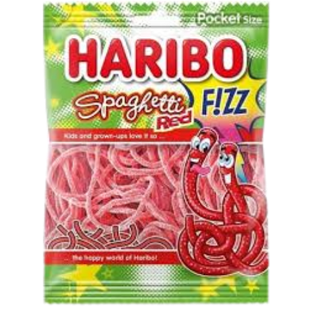 Haribo red sghetti red fizz 70g