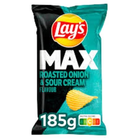 Lays max Roasted onion & Sour Cream 185g