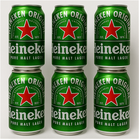 6x Heineken blik 330ml