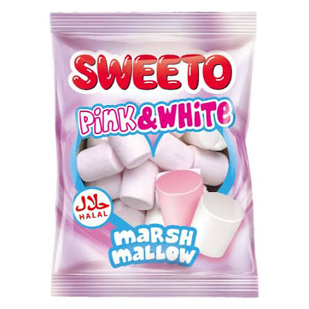 Sweeto marshmallow pink & white 140g