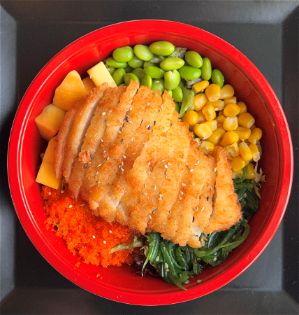  Poke bowl crispy chicken