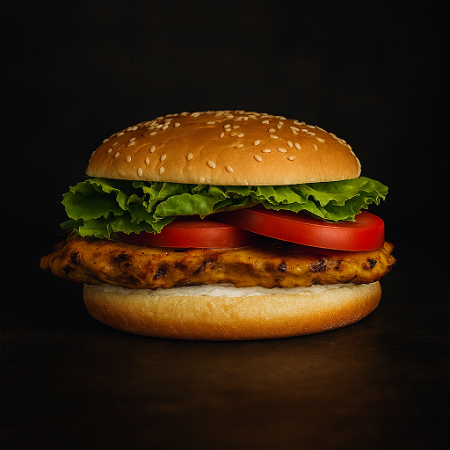 Grilled chicken filet burger 