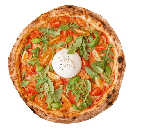 Pizza burrata pesto