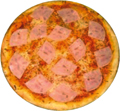 Pizza con prosciutto crudo