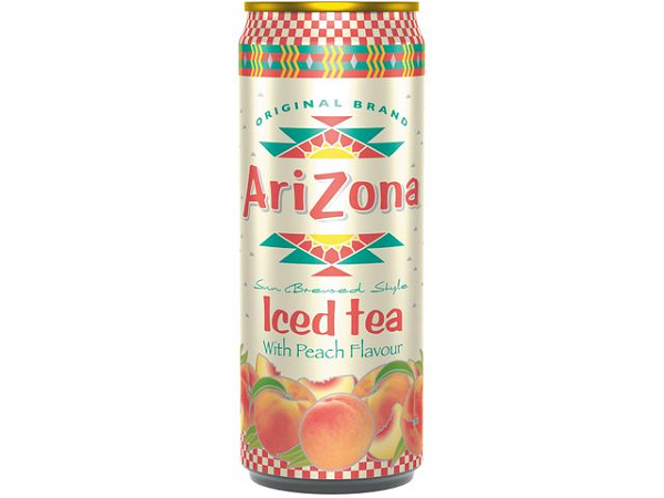 Iced tea with peach flavour