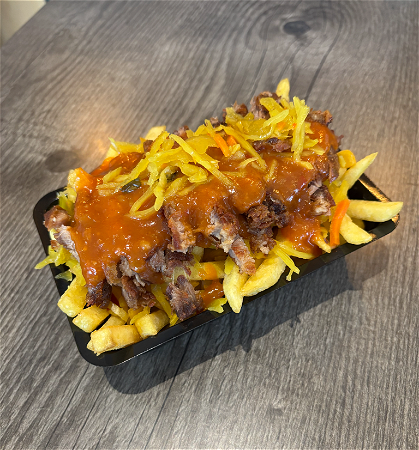 Loaded fries babi pangang 