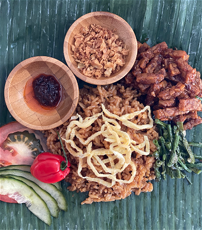 Nasi Goreng met tempeh vegetarisch