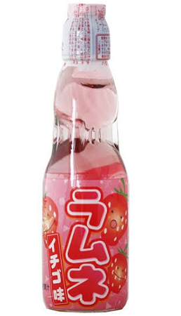 Ramune. Japanse soda - Aardbei