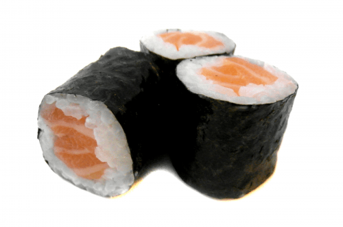 Mini maki sushi zalm 6 stuks