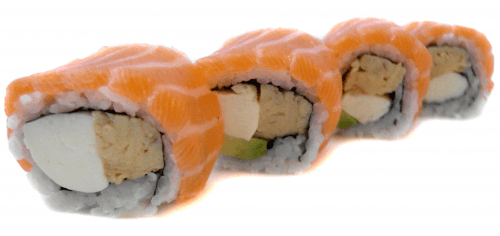 Inside-out salmon roll deluxe 4 stuks