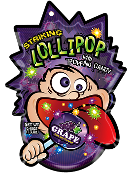 Popping candy lolly grape