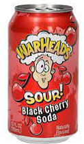 Warheads Black cherry Sour Soda