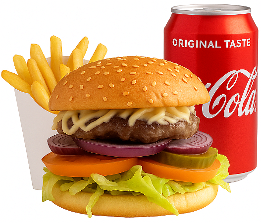 Mozzarella burger menu