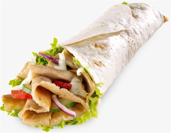 Dürüm döner kebap en salade