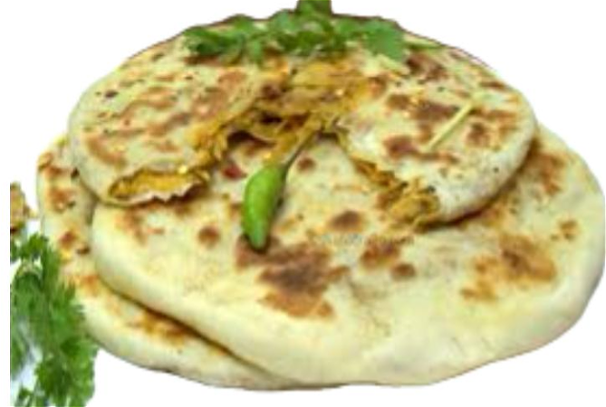 Stuffed naan (Alu naan)