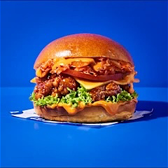 Kimchi chicken cheese bun