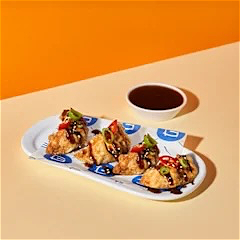 Fried mandu kimchi 'n chicken