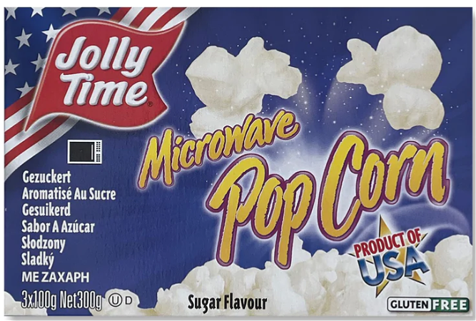 Microwave popcorn sugar flavour
