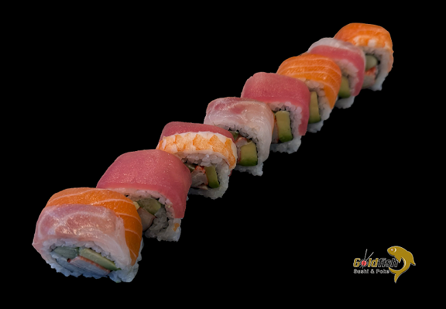 Classic Rainbow Roll ( 8 pcs)