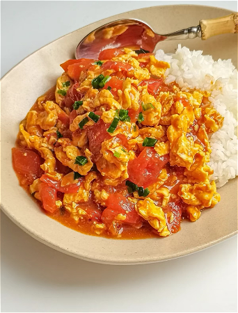 Tomato&egg stri-fry bowl