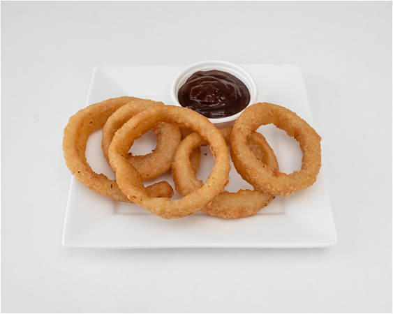 Beer-battered onion rings