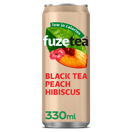Fuze Tea Black Tea Peach Hibiscus 330ml blik