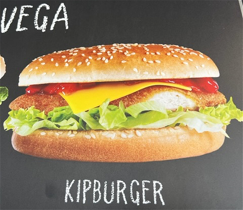Vega kipburger met kaas 