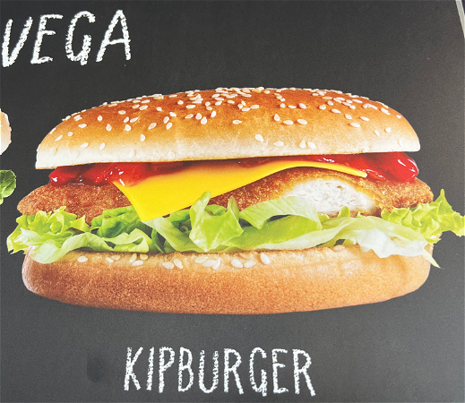 Vega kipburger met kaas