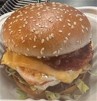 Bacon cheese ei burger