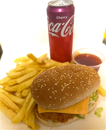 Cheese crispy chickenburger menu