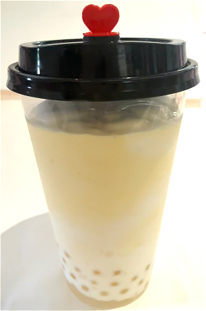 Mango  Shake met lychee bubbel 