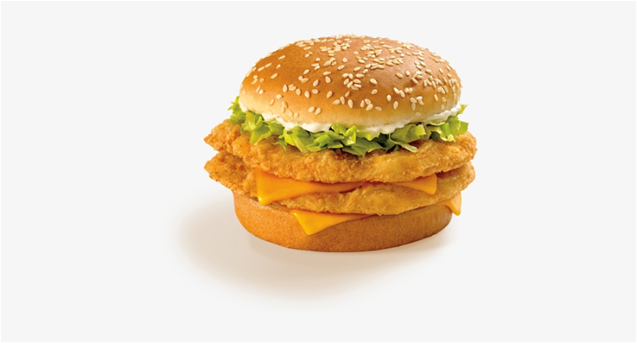 Double cheese chicken burger
