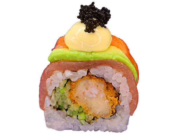 Rainbow sashimi Ebi Roll 8st
