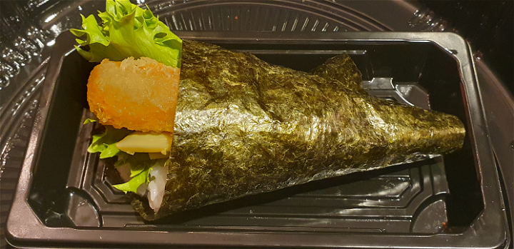 Garnalen hand roll