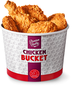 Bucket 14st hotwings + familiezak patat