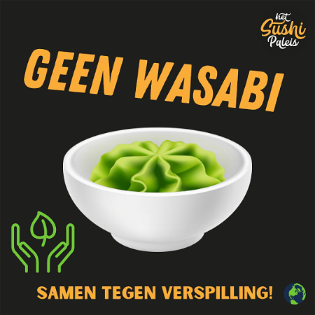 Geen wasabi