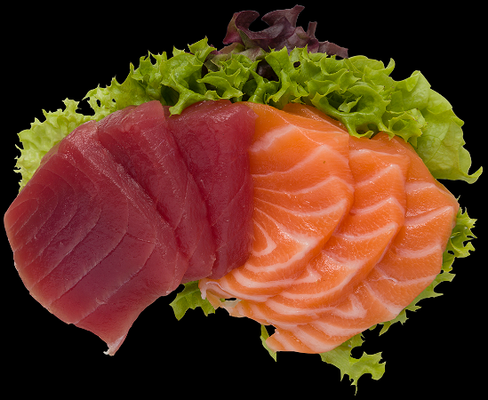 Sashimi salmon tuna
