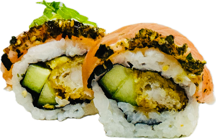 Gegrilde zalm ebi roll