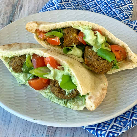 Pita kaas falafel 2+1 graties