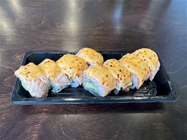 FLAMED MENTAI ZALM ROLL (8ST)