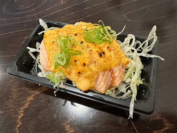 FLAMED ZALM MENTAI SASHIMI (3ST)