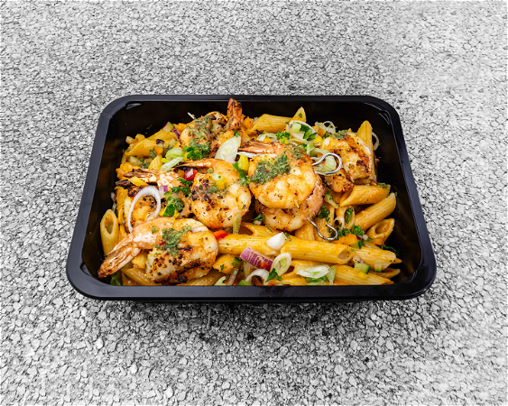 Pasta - BBQ garnalen