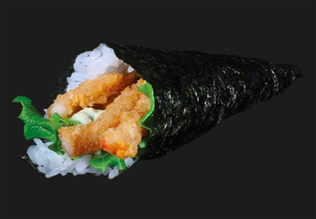 Chicken handroll temaki