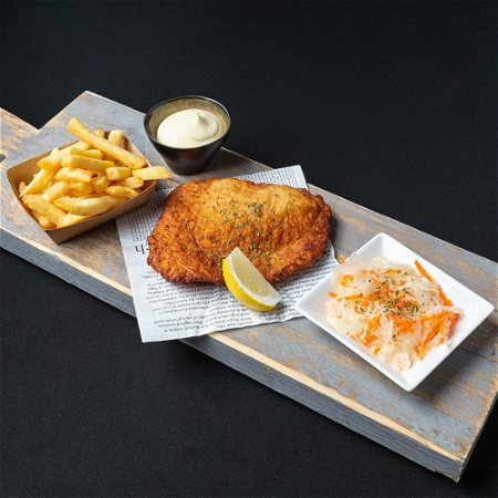 Schnitzel met peperroomsaus