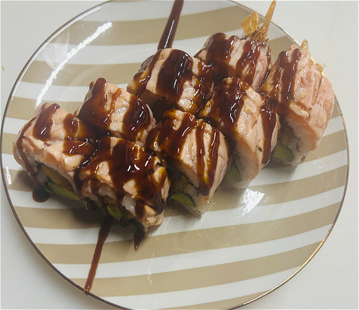 Salmon ebi roll (8st)