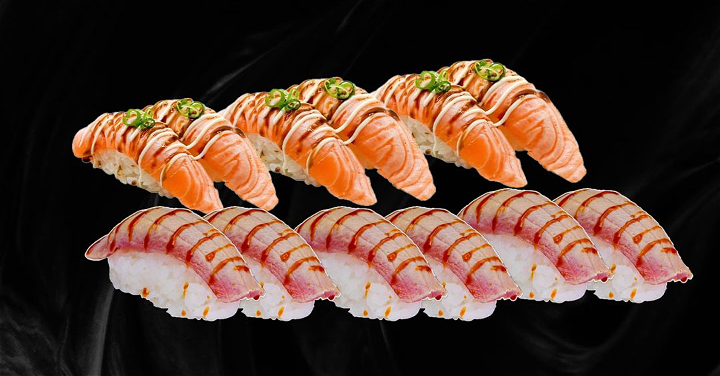 Nigiri mix box (geflambeerd) 12 stuks 