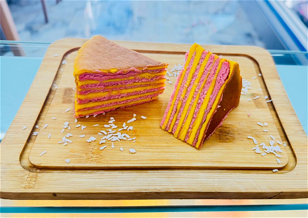 Spekkoek mango/passievrucht 