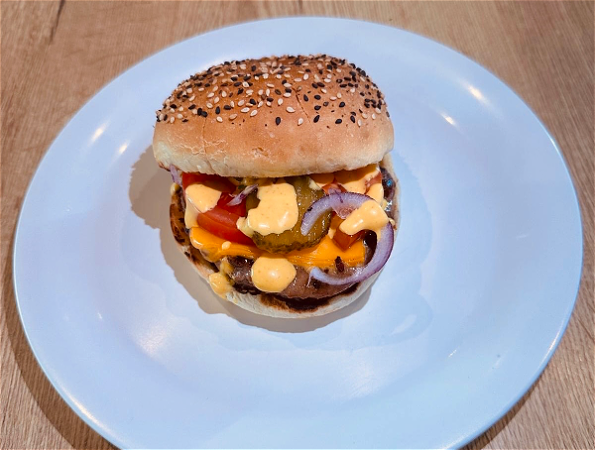 Hamburger van 100% beef 