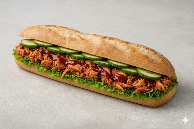Big Baguette pulled chicken